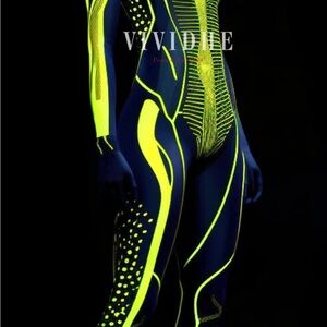ViVI Neon Yellow and Black Bodysuit